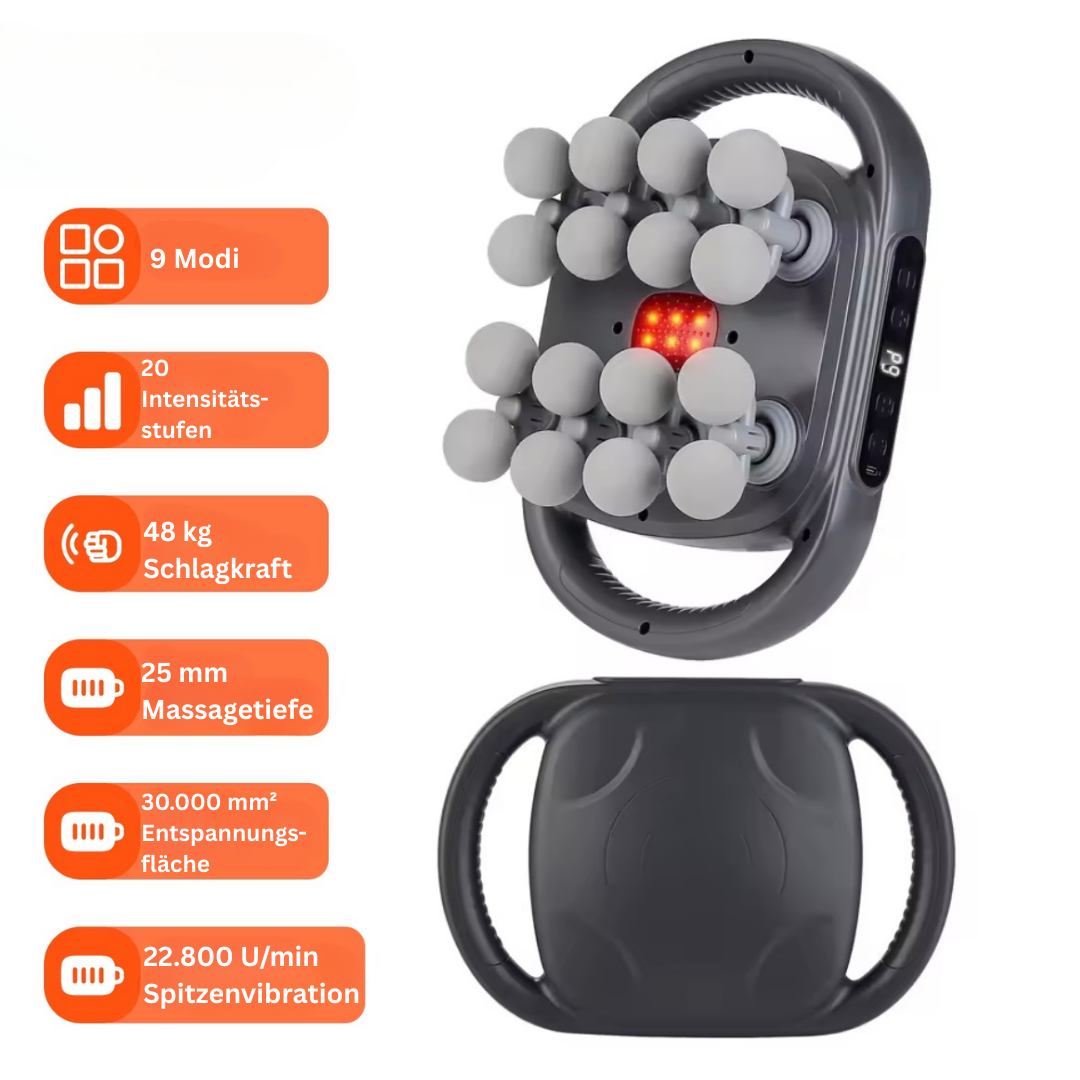 Massagepistole mit Rotlicht | Tiefenentspannung für Zuhause