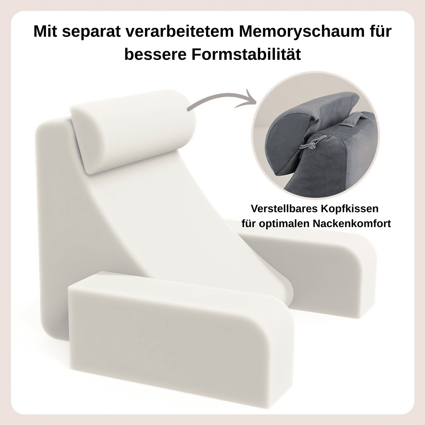 Multifunktionales Kissen | Extra große Stütze für bequemes Lesen, Arbeiten & Relaxen