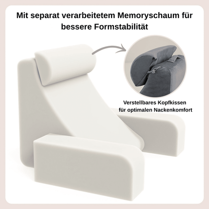 Multifunktionales Kissen | Extra große Stütze für bequemes Lesen, Arbeiten & Relaxen