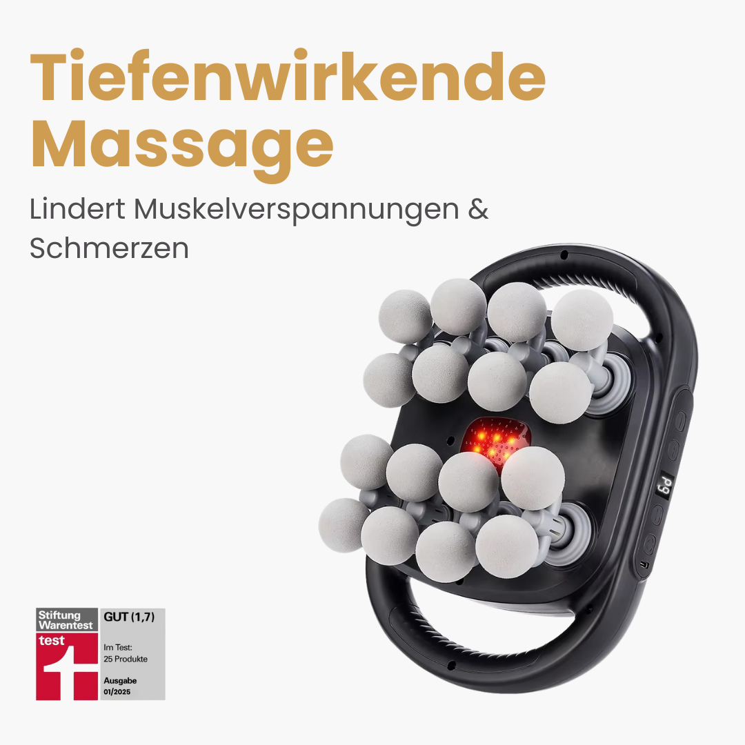 Massagepistole mit Rotlicht | Tiefenentspannung für Zuhause