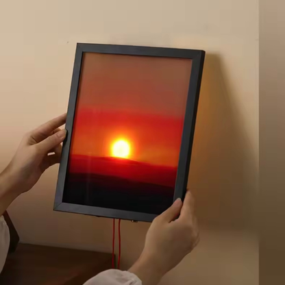 Sonnenzauber Frame | Leuchtendes Wandbild