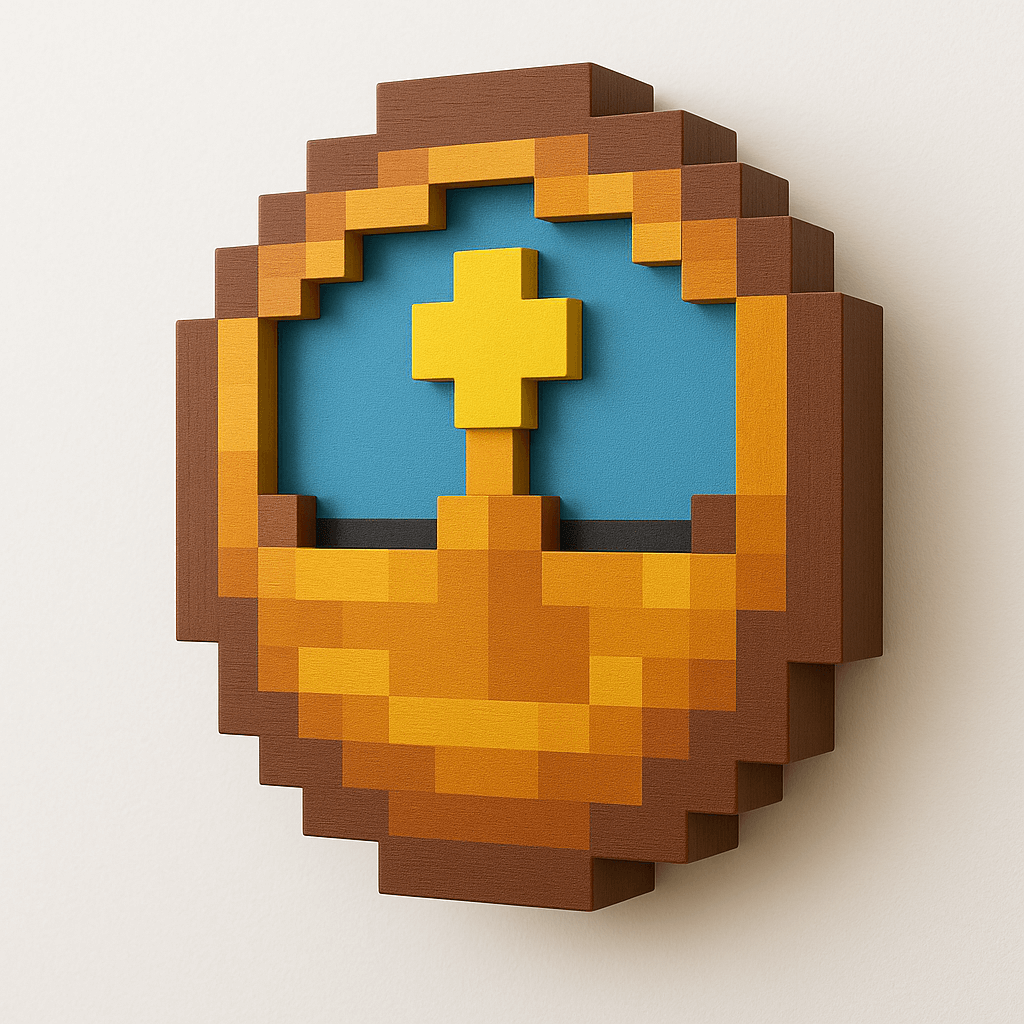 CraftClock – 3D Pixel Wanduhr