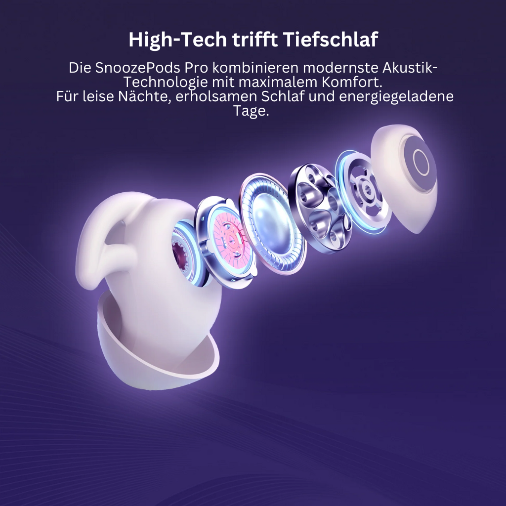 SnoozePods Pro | Die smarten 2 in 1 Ohrstöpsel für erholsamen Schlaf